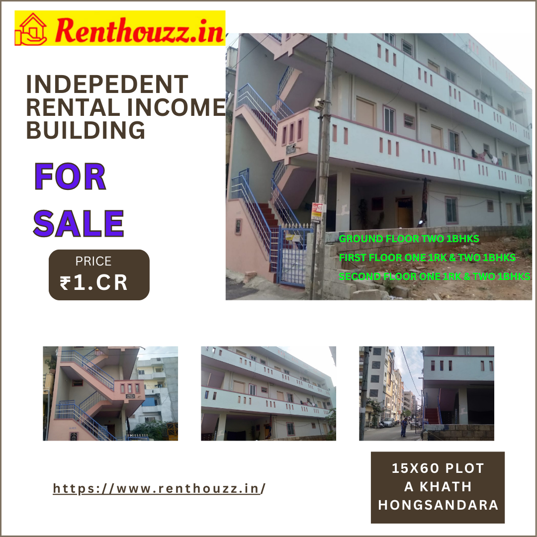 Independent Rental Income Building for sale | Balaji Layout | Hongasandra | https://www.renthouzz.in/