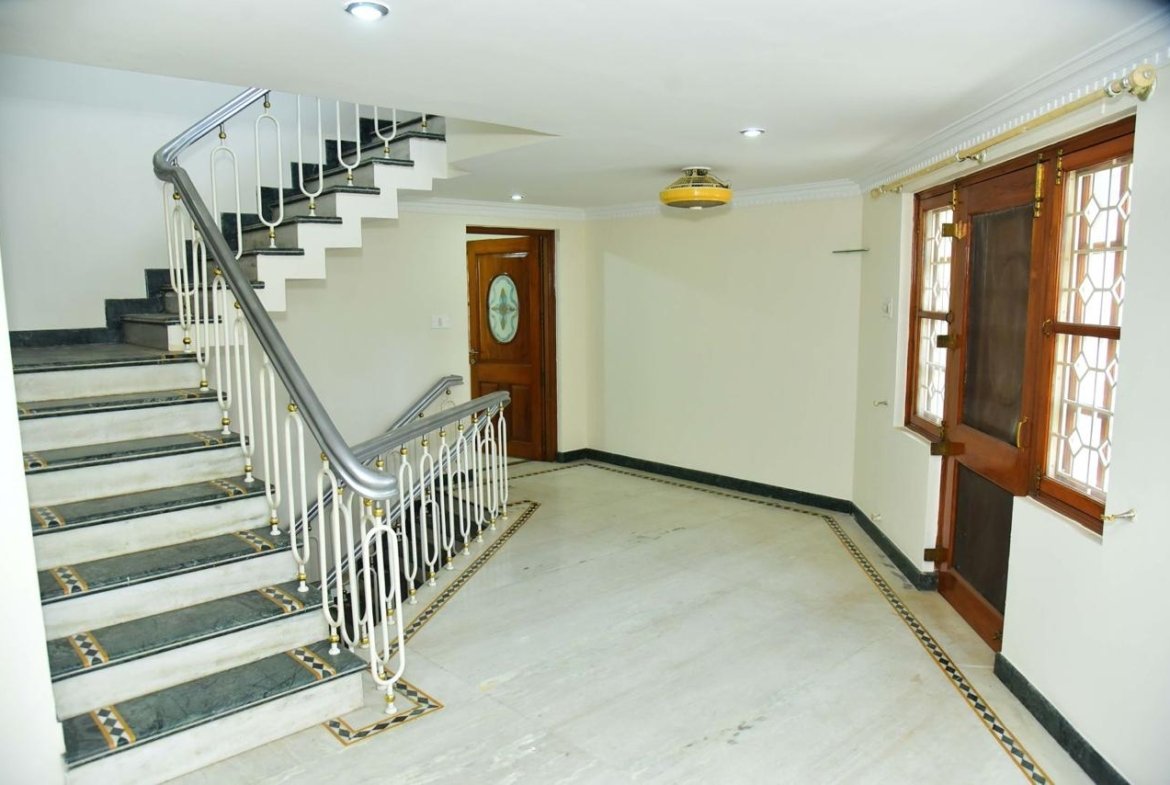 Stair Case of the 5BHK Independent House for Rent in Koramangala ST Bed Layout Bangalore-Renthouzz
