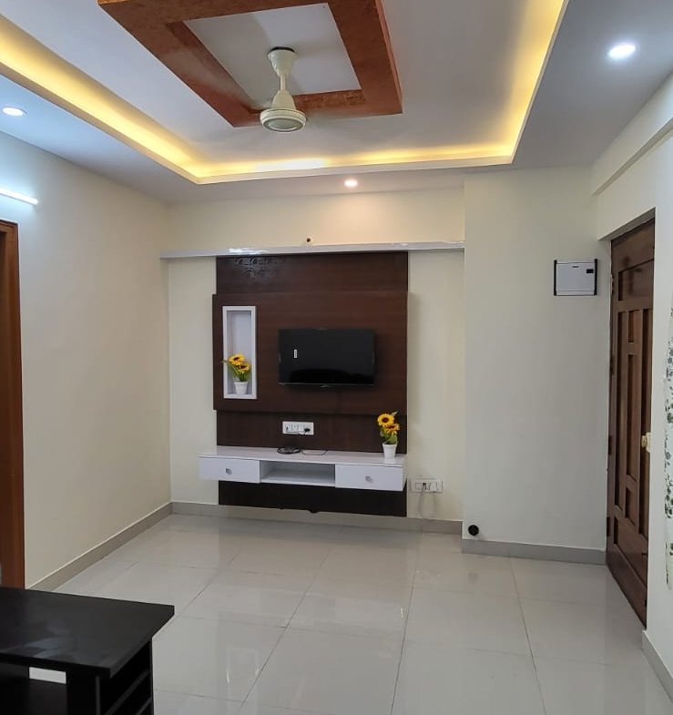 Tv unit in 1bhk fully furnished flat