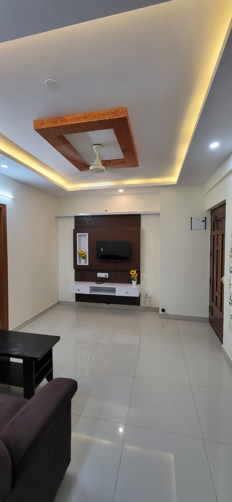 Tv unit in 1bhk fully furnished flat