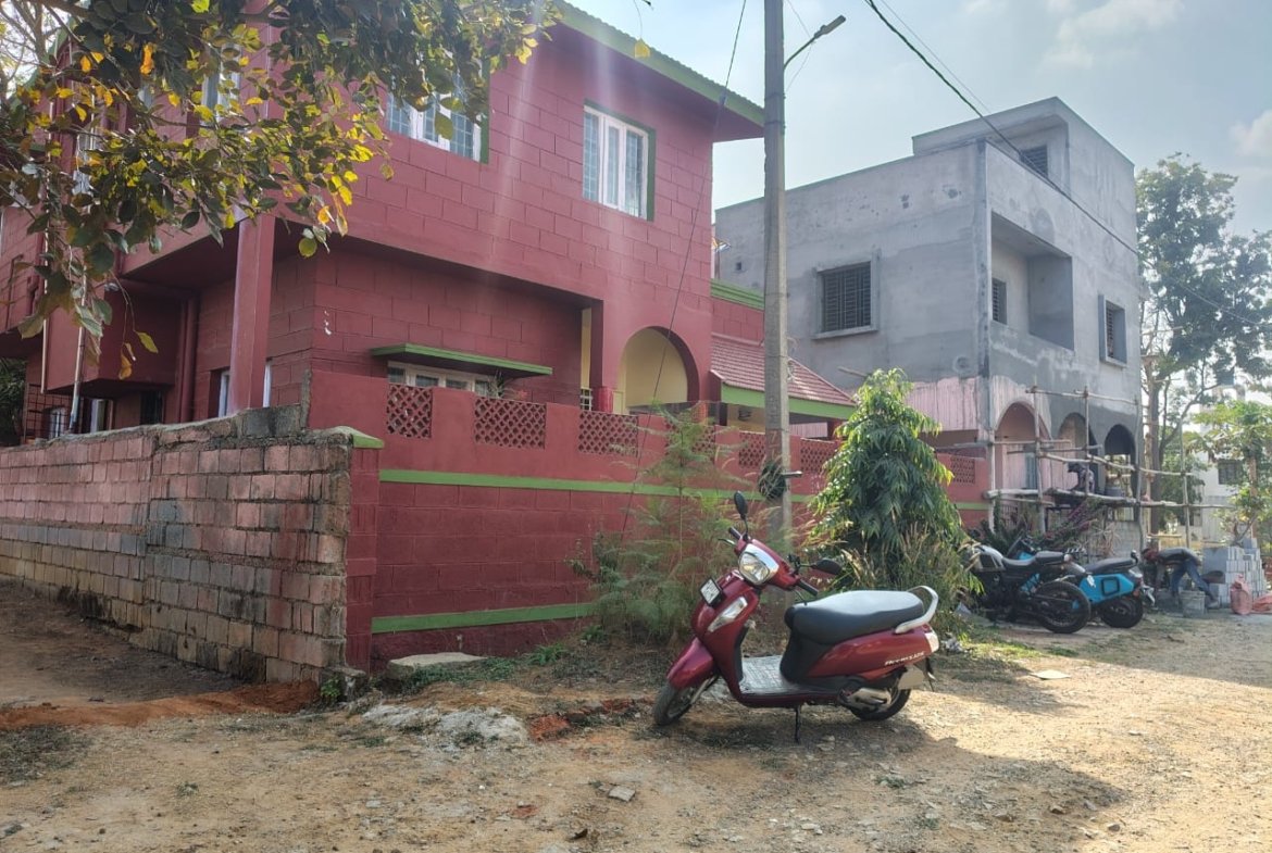 Front View of 3BHK Duplex House for Sale in Rainbow Garden Layout, Bannerghatta Main Road, Bangalore Renthouzz