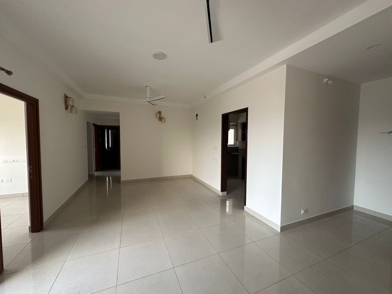 Spacious living room in 3BHK flat for rent at Prestige Elysian Bannerghatta Main Road