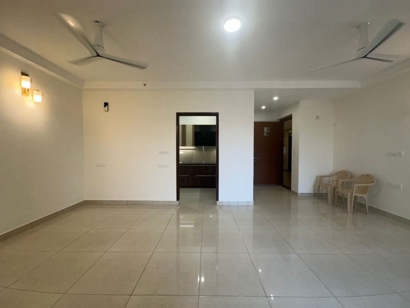 Spacious living room in 3BHK flat for rent at Prestige Elysian Bannerghatta Main Road