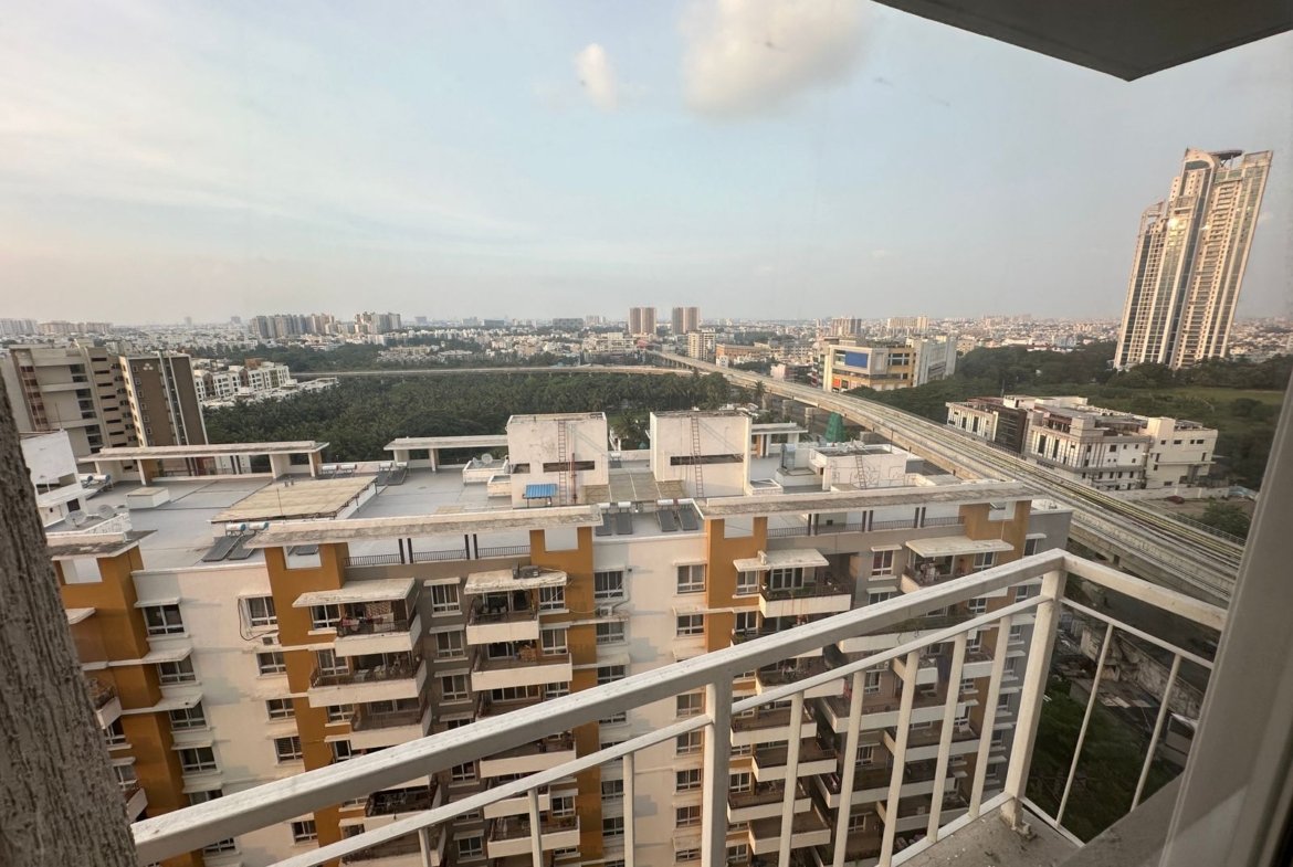 North facing balcony with city view in Prestige Elysian Bannerghatta Road