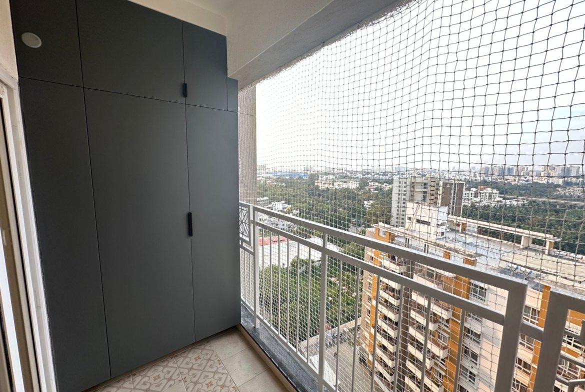 North facing balcony with city view in Prestige Elysian Bannerghatta Road