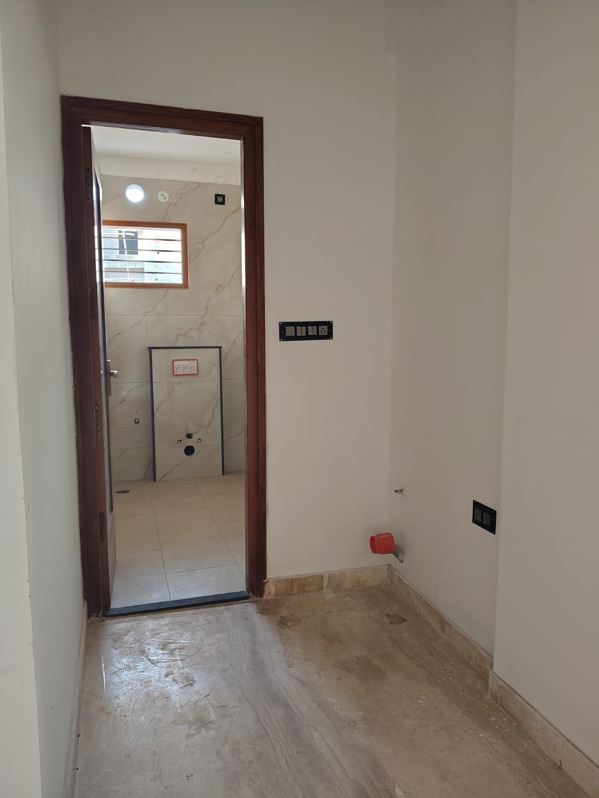 Modern washroom with attached bathroom in brand new 3BHK flat JP Nagar Bangalore
