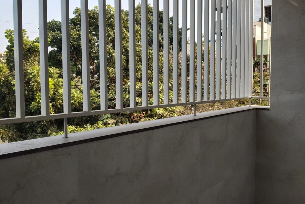 Utility area attached to kitchen in brand new 3BHK apartment JP Nagar