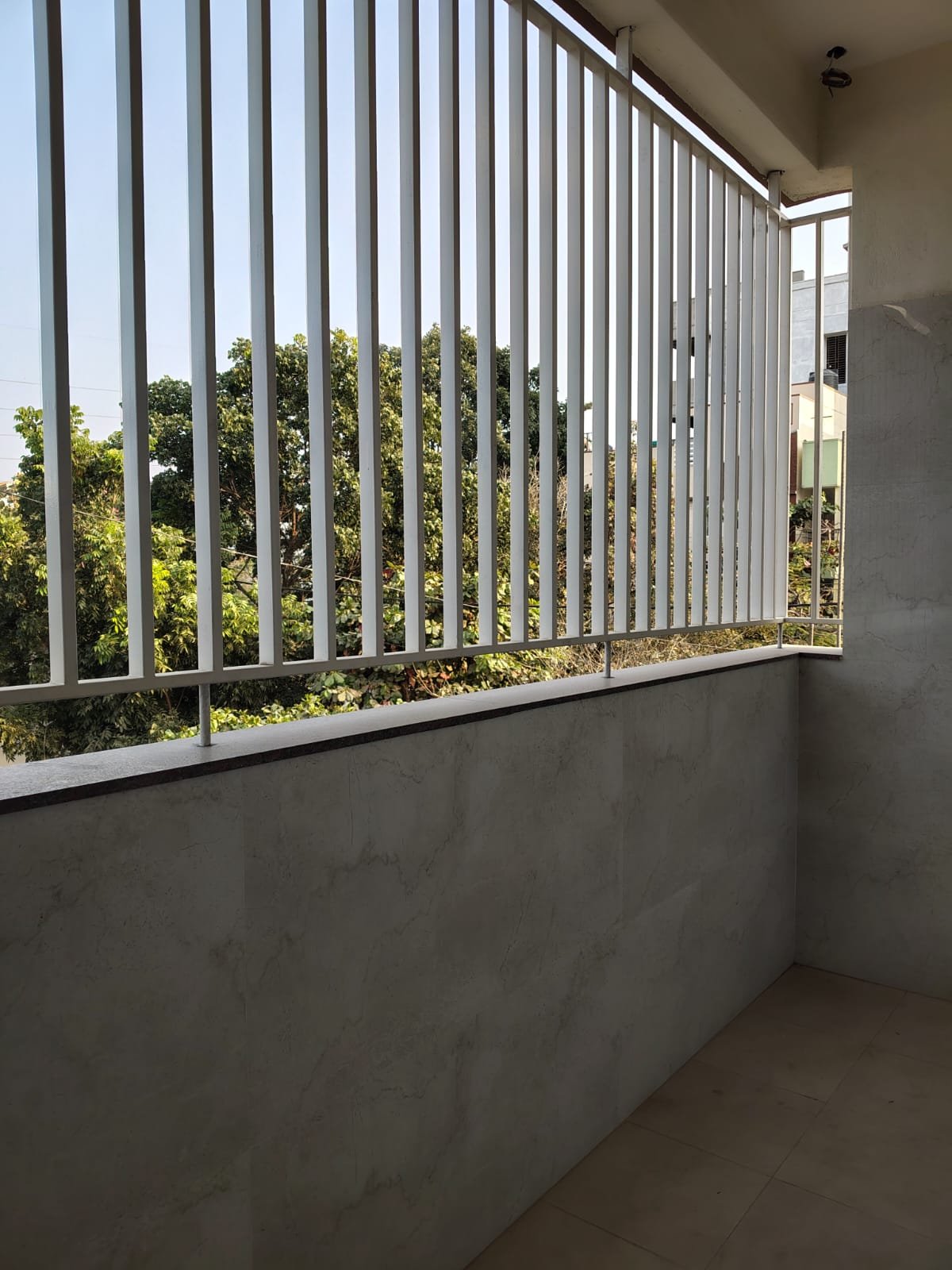 Utility area attached to kitchen in brand new 3BHK apartment JP Nagar