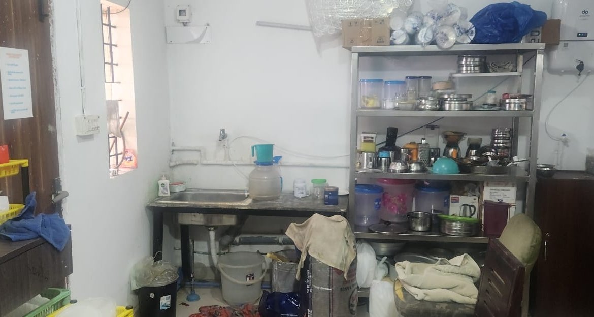 300 sq ft fully operational cloud kitchen for rent in Hebbal near Manyata Tech Park, North Bangalore