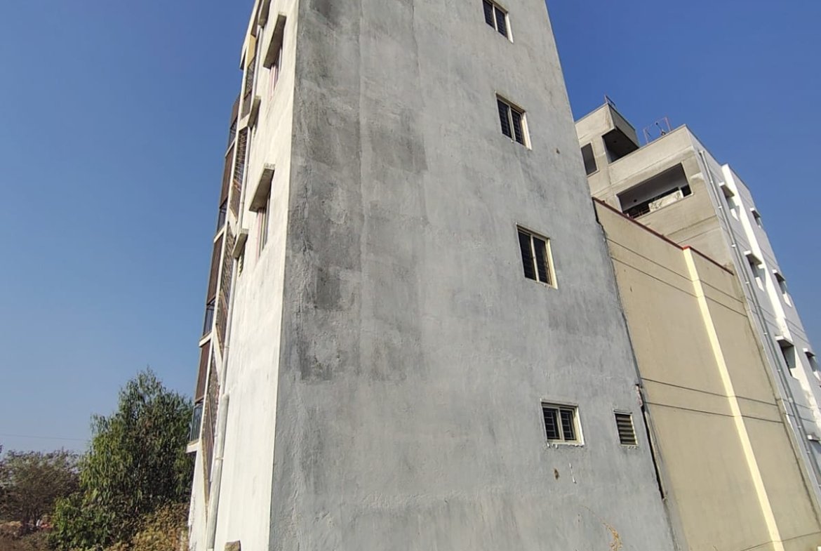 Exterior view of newly constructed G+3 rental income building on 20x30 plot in Balaji Layout near Vittasandra Main Road, Begur, Bengaluru