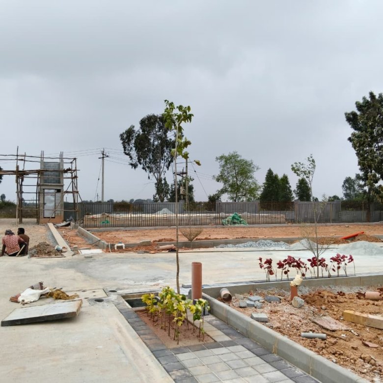 Entrance view of premium BMRDA approved residential plot community in Jigani near Electronic City.