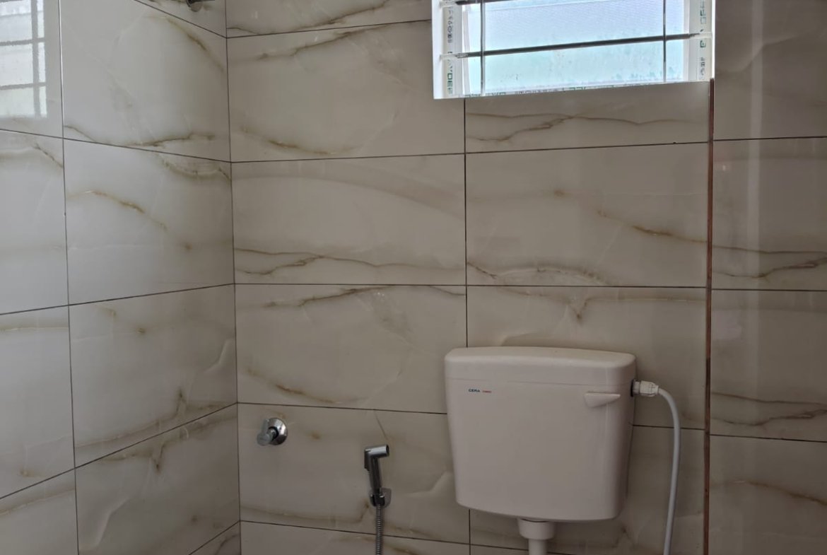 modern bathroom 1BHK flat for rent BTM Layout with geyser and fittings