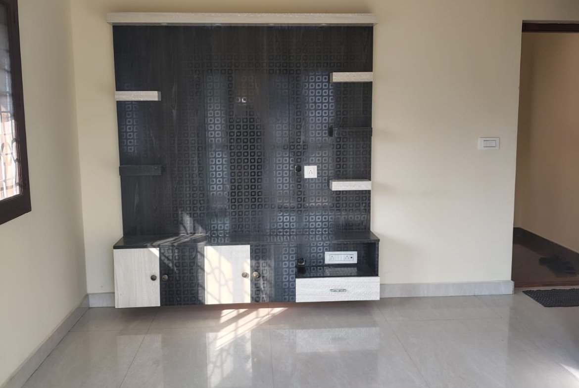 living hall 2BHK semi furnished flat Koramangala 6th Block spacious