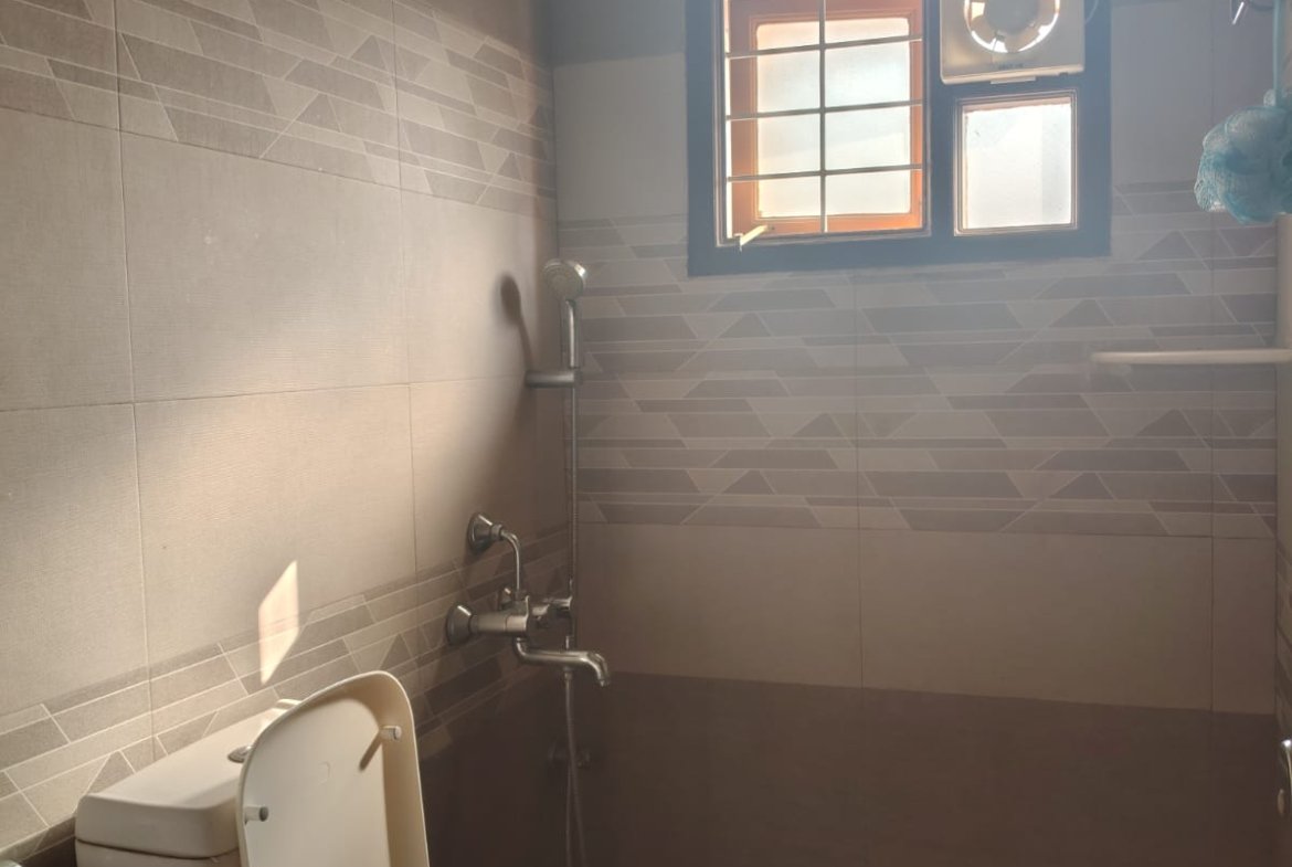 bathroom 2BHK semi furnished flat Koramangala 6th Block geyser fittings