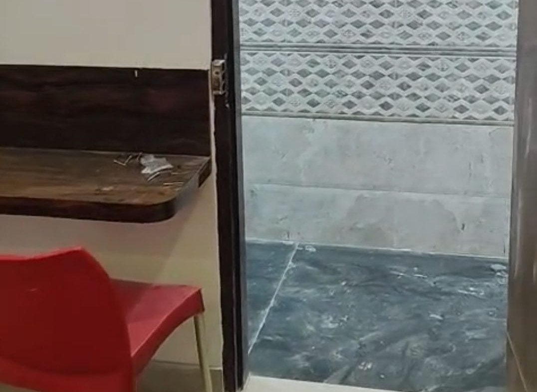 Modern furnished single room in new G+6 PG building SG Palya with bed wardrobe desk and attached bathroom