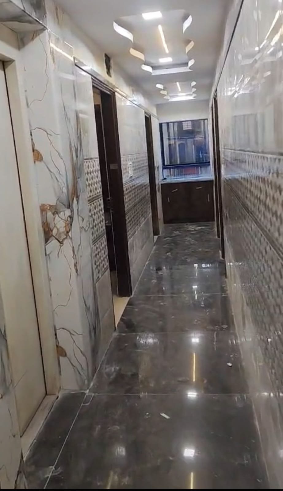 Spacious clean corridor with lighting railings in G+6 floors PG near Christ