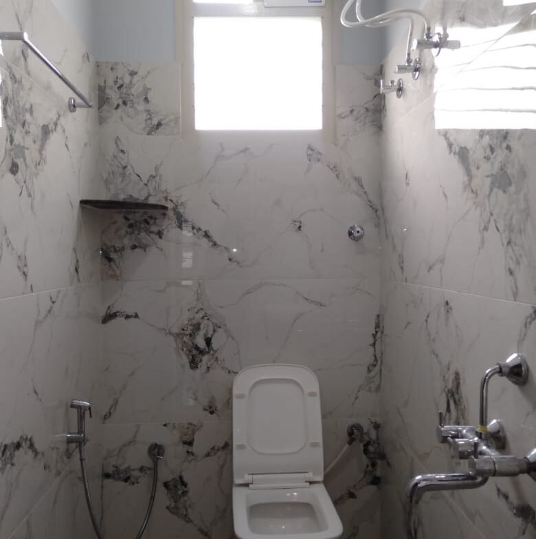 Clean bathroom with modern fittings 2BHK Bannerghatta Bangalore