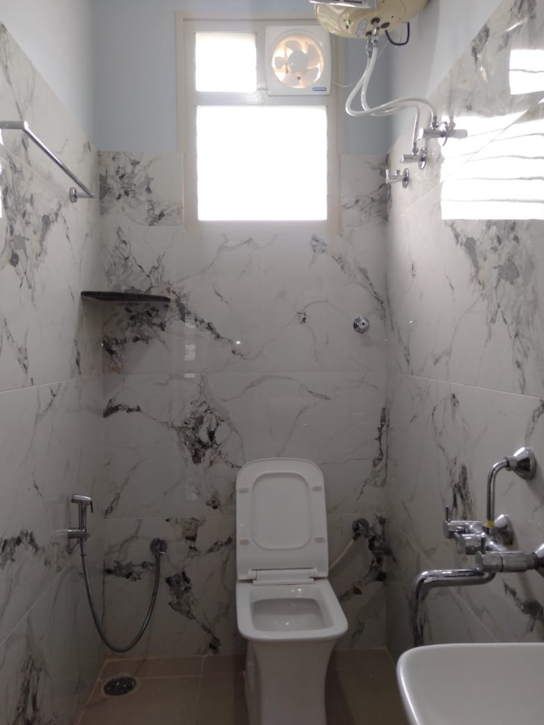 Clean bathroom with modern fittings 2BHK Bannerghatta Bangalore
