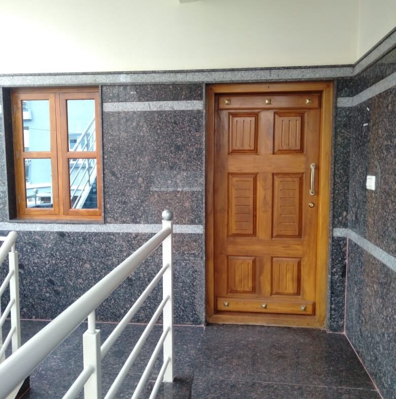 West facing main entrance door of 2BHK flat Bannerghatta Road