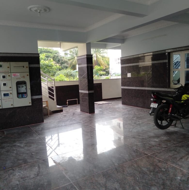 2BHK apartment parking area near Decathlon Bannerghatta Road Bangalore