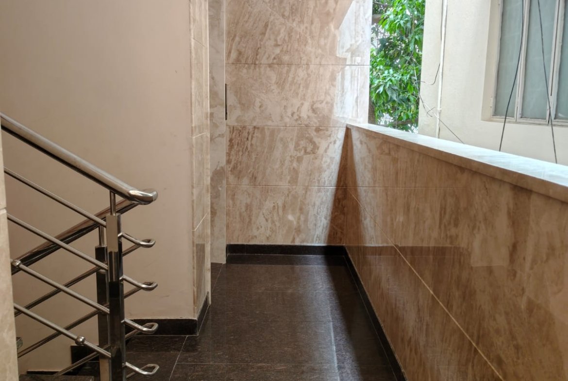 Balcony of 2BHK flat for rent in HSR Layout Sector 1 Bangalore with open view and ventilation