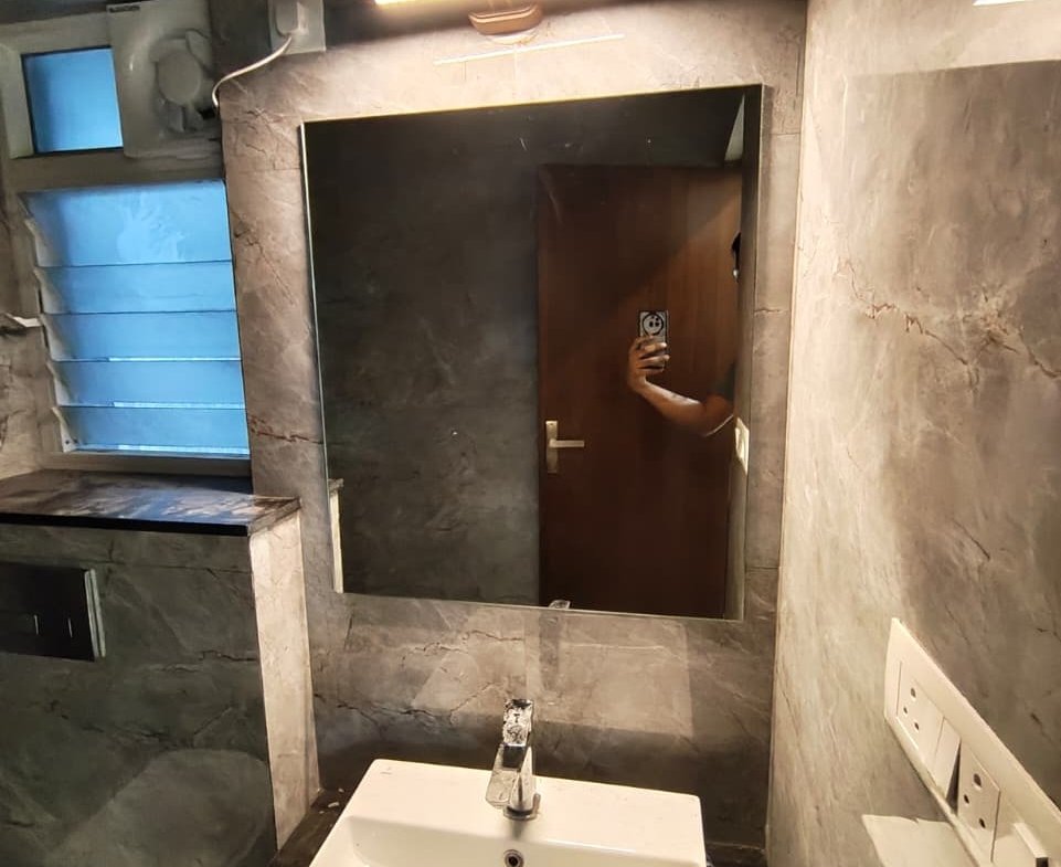 Bathroom with modern fittings in Woodsvale villa Sarjapura Bangalore